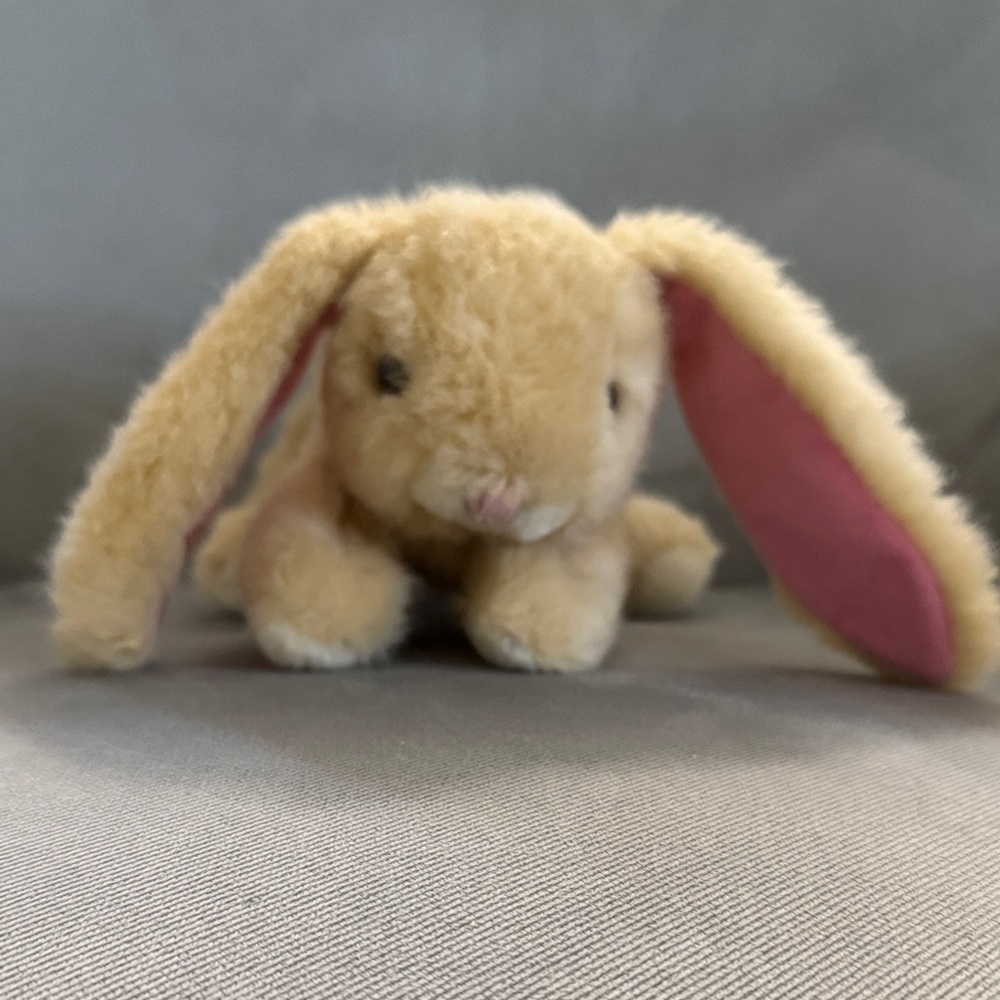 Cuddly 8” Tan Bunny Toy - Picture 3 of 6